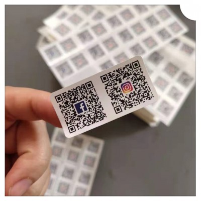 low cost custom barcode nfc waterproof paper qr code label sticker printing