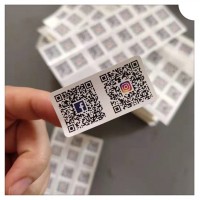 low cost custom barcode nfc waterproof paper qr code label sticker printing