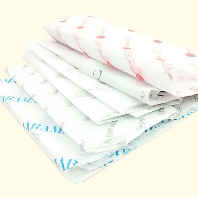 1 color print custom logo white tissue wrap paper