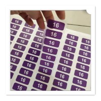 removeable transparent vinyl labels for clothing serial number barcode sticker label