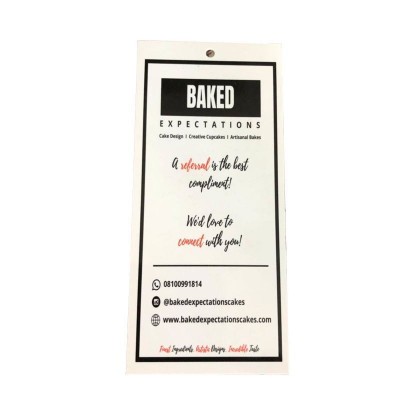 Hot sale customized garment paper hang tag