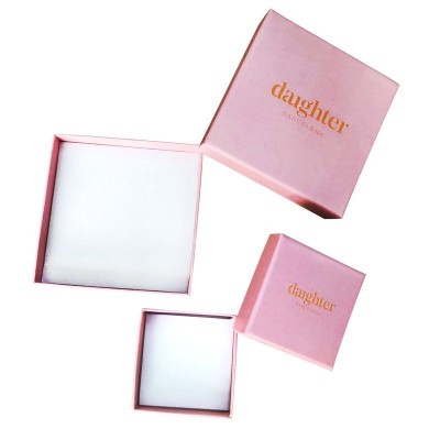 Customize logo and size lid and base/ top and bottom box for earring bracelet necklace packaging box