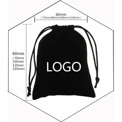 Custom jewelry velvet pouch bags black white red gift  hot stamp logo bags industrial sale directly