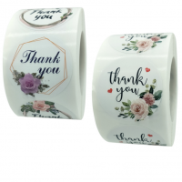 500Pcs/Roll Thanks You Sticker Round Thank You Wedding Invitations Seals Candy Favors Gift Boxes Labels Stickers